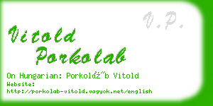 vitold porkolab business card